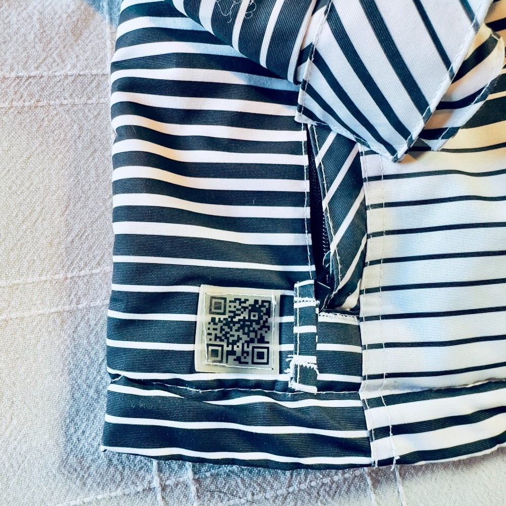 VTG Zonal Hooded Snowboard Jacket M Geo Stripe Waterproof Streetwear Techwear - Picture 5 of 10